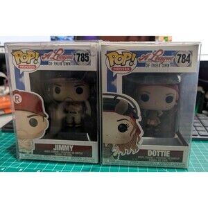 Funko Pops! A League Of Their Own, Dottie & Jimmy # 784, 785, POP Movies